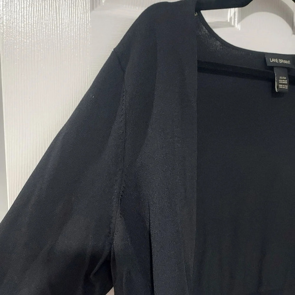 Lane Bryant Black Open Front 3/4 Sleeve Cardigan in Size 22/24 3X - Picture 3 of 8